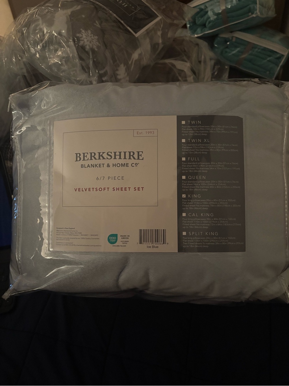 Berkshire VelvetSoft Sheet Set - Ice Blue